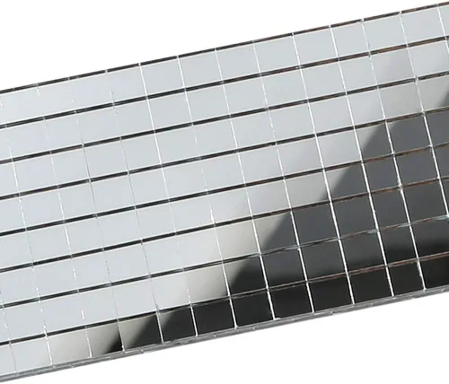 Vista 5 de PP OPOUNT -9,440 hojas de mosaicos de espejo autoadhesivos, de 13/64 x 13/64 de pulgada, de color plateado, de espejos, cuadradas y de vidrio