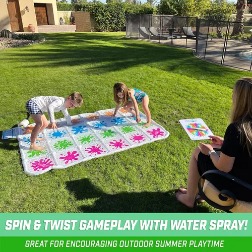 Vista 2 de GoFloats Juego Splash Off - Juego de tapete de salpicaduras de agua para niños