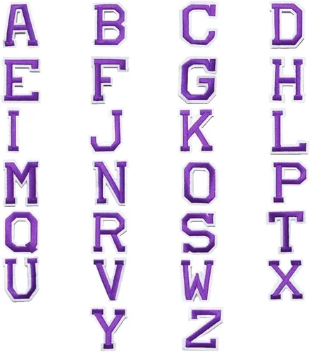 Vista 9 de Locomo - Parche para planchar con letras individuales del alfabeto, parche bordado de la A a la Z, insignia de nombre, adorno de apliques
