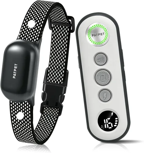 Vista 9 de PATPET Collar de choque para perros – Collar de entrenamiento de perros de 4000 pies con control remoto, IPX7 impermeable 4 modos