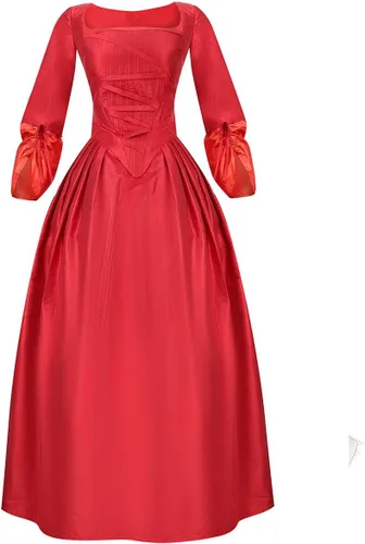 Vista 17 de Yejue Royal Colonial - Disfraz de princesa para niña Hamilton Show Cosplay Medieval Victorian Vestido escénico para el escenario Versión negra