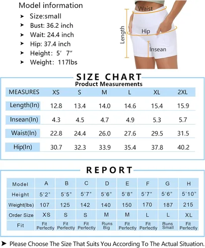 Vista 7 de THE GYM PEOPLE - Pantalones cortos de yoga para mujer, con cintura alta, control de abdomen y bolsillos profundos, para gimnasia, entrenamiento