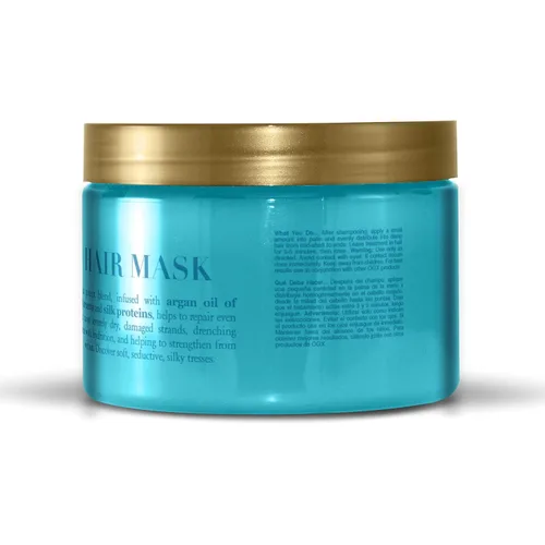 Vista 2 de OGX Extra Strength Hydrate Repair + Argan Oil of Marruecos Mascarilla para el cabello Hidratante Profundo, Tratamiento Acondicionador, Cítricos, 6