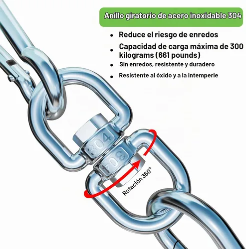 Vista 5 de TOMBABY Cable y estaca para perros, con cable resistente de 20 pies, anclaje giratorio de 360° y antienredos, corredor de perro para patio, estaca