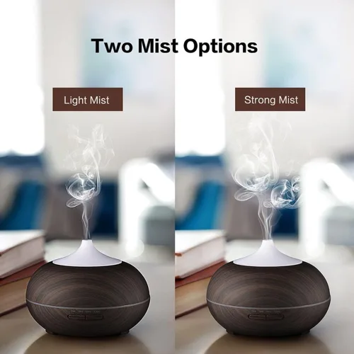 Vista 6 de Difusor de aceite esencial de gran capacidad de 550 ml con juego de 6 aceites esenciales, humidificador de aire ultrasónico para aromaterapia