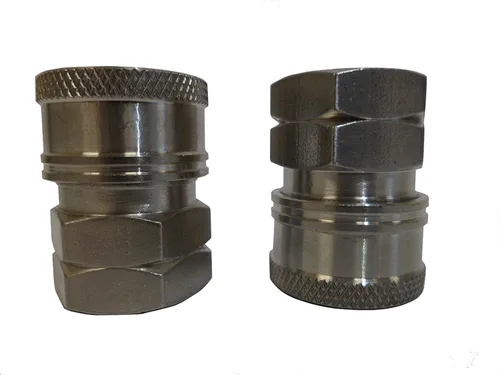 Vista 2 de Ultimate Washer UW11-PA82EG Acoplador hembra, 1/4 pulgada, acero inoxidable, paquete de 2 (1/4)