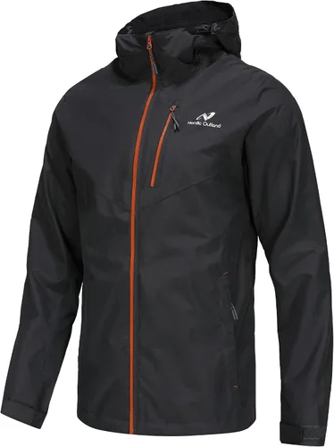 Vista 12 de Chaqueta impermeable ligera con capucha para hombre, transpirable, para senderismo de montaña al aire libre