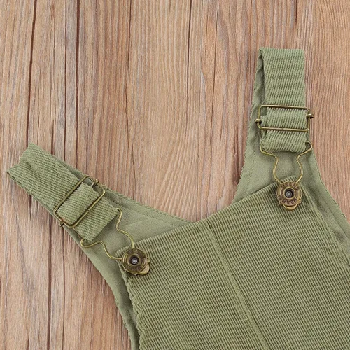 Vista 5 de Overol con peto para niños pequeños, pantalones con tirantes sólidos, pantalones con tirantes delgados, pantalones con tirantes delgados, overol