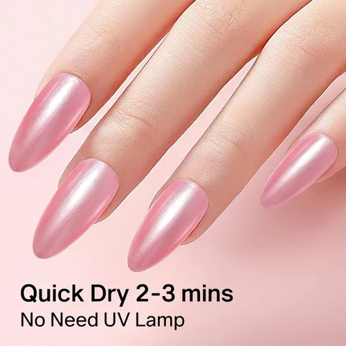 Vista 33 de MIZHSE Esmalte de uñas blanco perla de secado rápido, esmalte de uñas