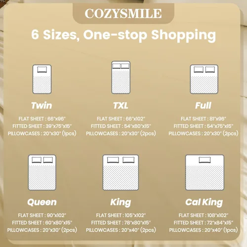Vista 9 de CozySmile Juego de Sábanas Suaves como Seda Twin XL - Sábanas de Microfibra Transpirable Refrescante de Lujo de 3 Piezas, Bolsillo Profundo de 16
