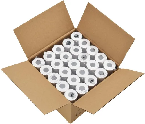 Vista 17 de rollos de papel térmico comprobante, 2 1/4 pulgadas x 50 pies (100 rollos), Blanco