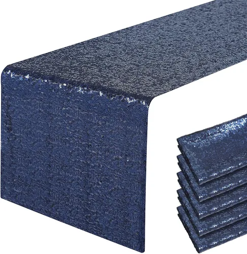 Vista 51 de Pufogu - Camino de mesa de lentejuelas brillantes de 12 x 72 pulgadas para fiestas de cumpleaños, decoración de bodas, despedidas de soltera