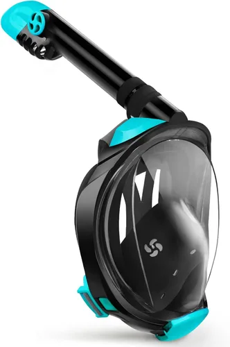 Vista 17 de Greatever G2 - Máscara de esnórquel de cara completa con el moderno sistema de parte superior seca, plegable, con visión panorámica de 180 grados