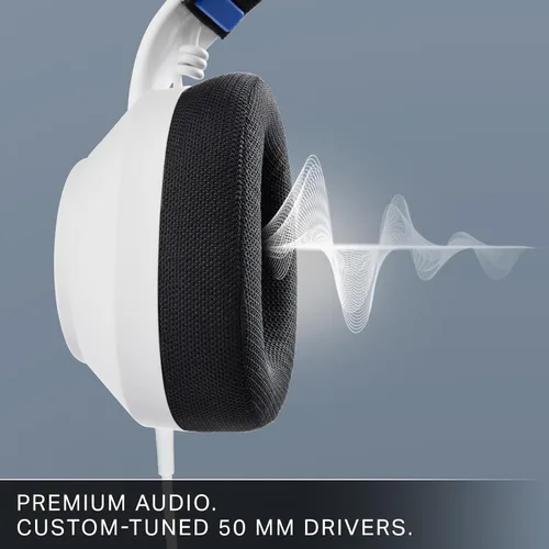 Vista 5 de LucidSound LS10P Gen 2 Wired Gaming Headset for PlayStation - White, Quick-Access Audio Controls, Designed for Comfort, Premium Audio, flip-to-Mute