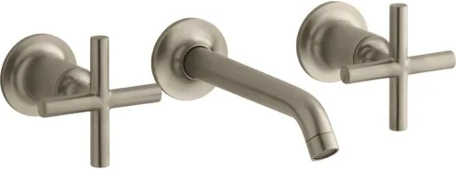 Vista 32 de Kohler T14413-4-BGD Purist - Grifo de pared para lavabo Negro mate