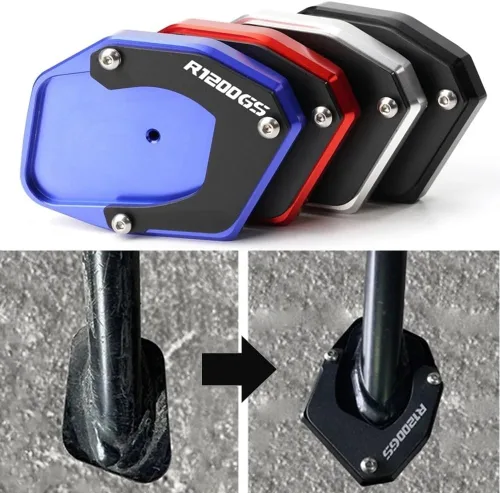 Vista 2 de Almohadilla lateral para motocicleta, accesorios de motocicleta, soporte lateral, ampliador, placa de extensión para B&MW R 1200 GS 2007-2012 R 1200
