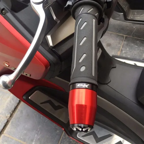 Vista 3 de for Kawasaki for VERSYS 300 X 650 2017-2021 Motorcycle Handlebar End Aluminum Handle Bar End Caps Balanced Plug Grips Cap with Logo Handle Bar Black