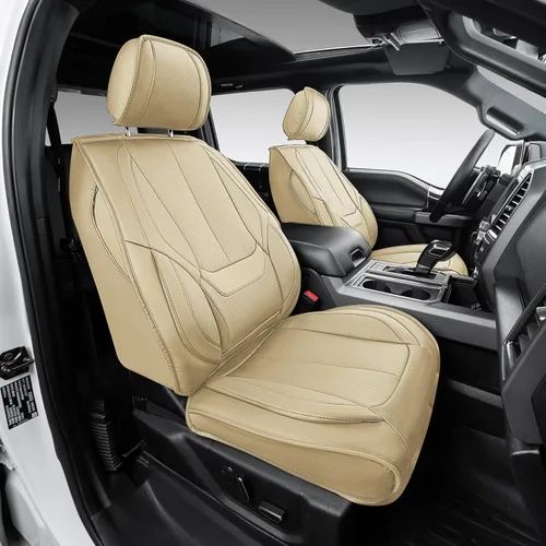 Vista 10 de OASIS AUTO Fundas de asiento personalizadas para Chevy Silverado GMC Sierra 1500 2500HD 3500HD 2014-2018 (tripulación, cabina doble y extendida)