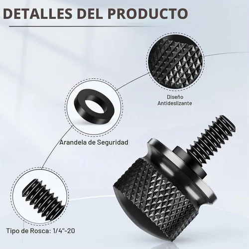 Vista 2 de JUSTTOP Tornillo de perno de asiento de aluminio negro, compatible con Harley Davidson 1996-2025, accesorios Harley Davidson, kits de carrocería