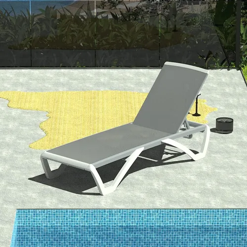 Vista 15 de Domi - Tumbona de aluminio para exteriores con respaldo ajustable, para playa, patio, balcón, piscina (1 silla marrón)