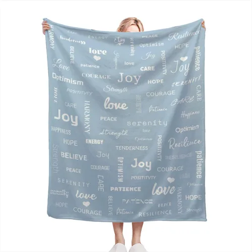 Vista 31 de Manta curativa, manta de regalo para mujeres y hombres, cálido regalo inspirador, manta de forro polar suave con energía positiva, comodidad, amor