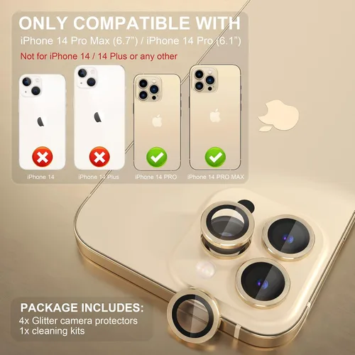 Vista 123 de Choiche Compatible para iPhone 16 Pro/iPhone 16 Pro Max Protector de Lente de Cámara, Vidrio Templado 9H Protector de Pantalla de Cubierta de Cámara