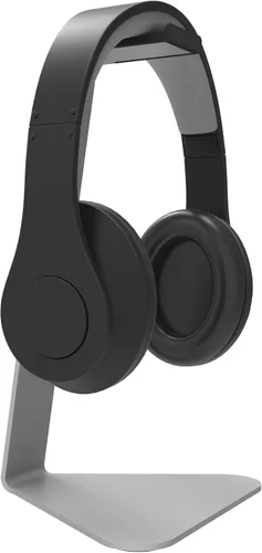 Vista 10 de Kanto H1 Soporte universal para auriculares - Negro - Construcción de acero sólido - Superficie de descanso de silicona curvada