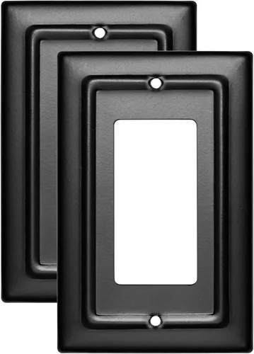 Vista 23 de Monarch Abode Placa de Pared Basculante de 1 Gang, Placa de Pared de Metal Decorativa Arquitectónica para Interruptor Individual, Placa Decorativa