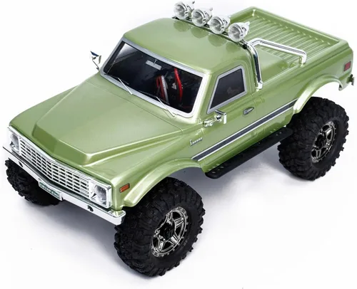 Vista 2 de HOBBYPLUS CR18P EVO 2 Rock RC Crawler - Mini rastreador RC escala 1/18 con transmisión de dos velocidades, engranajes totalmente metálicos
