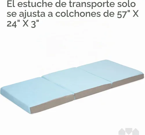 Vista 2 de Milliard Funda de transporte para siestera triple plegable azul (24 x 19 x 9 pulgadas) no incluye el colchón