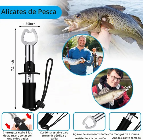 Vista 4 de Kit de herramientas de pesca Sosation de 134 piezas Equipo y accesorios de pesca Kit de alicates de pesca Herramienta de extracción de anzuelos