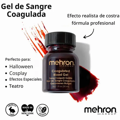 Vista 3 de Mehron Makeup Coagulated Blood - 1 Fl oz, Fake Scab Blood Makeup Sangre coagulada