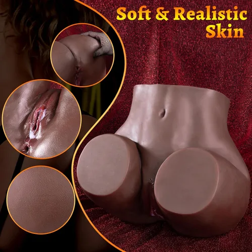 Vista 7 de Hipgaga Muñeca Sexual Negra Masturbador Masculino Muñeca Realista de Bolsillo Juguetes para Adultos, 20 Lb Muñecas Sexuales de Tamaño Completo