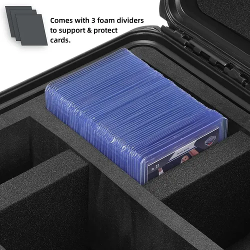 Vista 5 de WPGEAR Caja de Almacenamiento Impermeable Toploader para Portador de Tarjetas Rígidas de 3" x 4" 35PT, Estuche para Tarjetas Coleccionables que