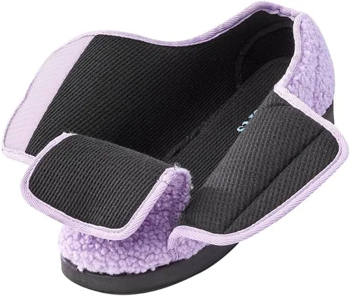 Vista 3 de Silvert's Adaptive Clothing & Footwear Womens Double-Extra Wide Easy Closure Slipper for Seniors