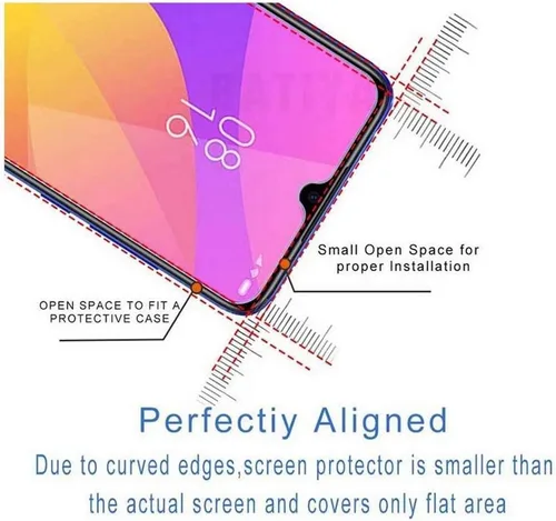 Vista 4 de Protector de pantalla compatible con Huawei P30 Lite, protector de pantalla ultra transparente, protector de pantalla de vidrio templado