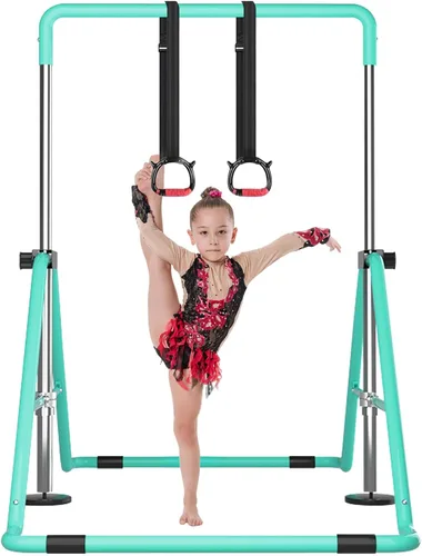 Vista 13 de WATBKHE Barra de gimnasia para niños, equipo de gimnasia para el hogar, altura ajustable, barra de entrenamiento de gimnasia, artículos de gimnasia