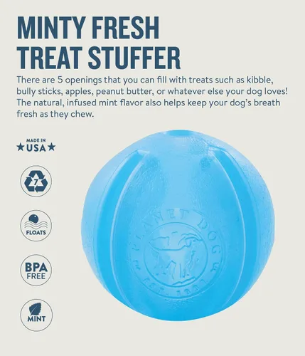 Vista 5 de Planet Dog Orbee-Tuff Mazee y Guru - Pelota rompecabezas interactiva para perros dispensadora de premios
