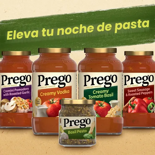 Vista 5 de Salsa de pesto de albahaca Prego, frasco de 8 oz