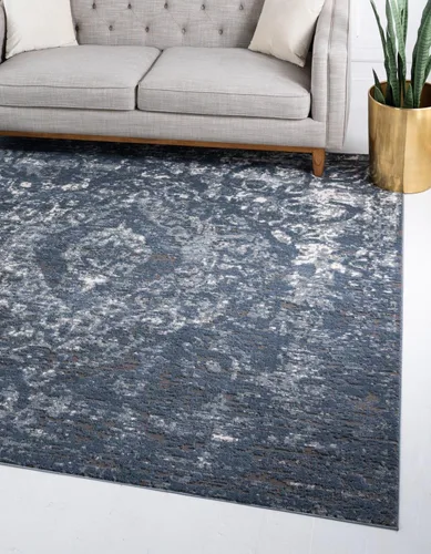 Vista 14 de Unique Loom Portland Collection Astoria - Alfombra rectangular (9 x 12 pies, rectangular, azul/marfil)