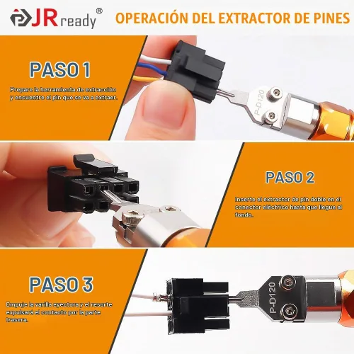 Vista 7 de JRready ST5262 2 piezas Molex Micro Fit Extractores Microfit Kit de herramientas de liberación de terminales para Molex MX3.0 macho/hembra