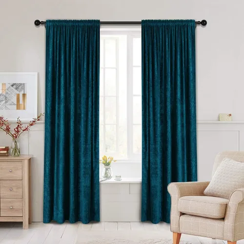 Vista 25 de Cortinas de doble cara de felpilla para cortina de cocina, cenefa para sala de estar