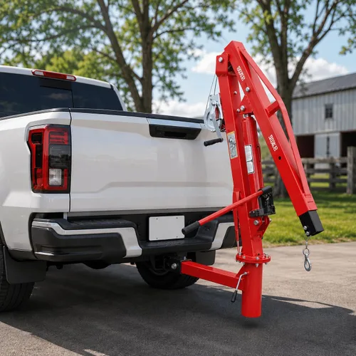Vista 2 de XtremepowerUS Grúa giratoria hidráulica para soporte de camioneta 500 Lb elevador polipasto