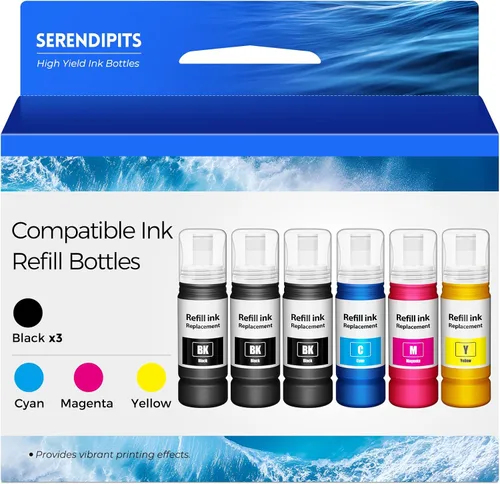 Vista 10 de Compatible para botellas de recarga de tinta EPT522 ET-2800 ET-2400 ET-4800 3
