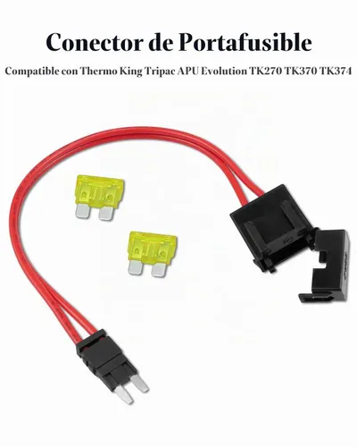Vista 5 de Portafusibles para Automóvil, 32V 20 Amp 16 AWG, Cable de Alambre Rojo para Probar y Conectar Circuitos Automotrices, Compatible con Paneles
