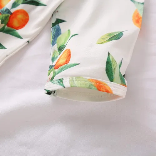 Vista 5 de Moru Vestidos de dormir de algodón para bebés y niñas de algodón orgánico Floral Kimono anudado