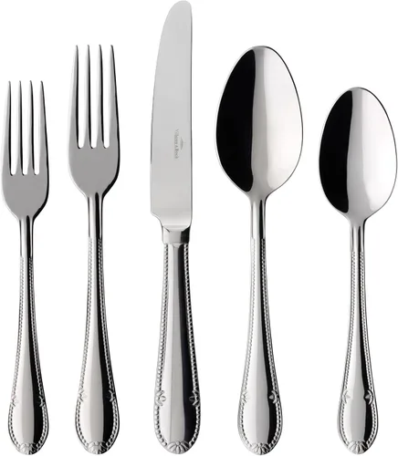 Vista 10 de Villeroy & Boch Blacksmith - Juego de cubiertos de 60 piezas, acero inoxidable 18/10, servicio para 12, caja de regalo