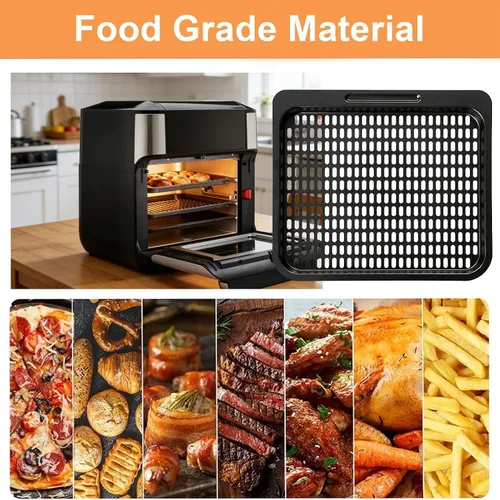 Vista 5 de Repuesto de bandeja de cocción para freidora de aire, rejilla de cocina de malla de 10 cuartos de galón, accesorios para freidora de aire Instant
