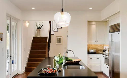 Vista 4 de Lámpara colgante de estilo moderno que funciona con pilas con control remoto, mini lámpara colgante de isla de cocina, lámparas colgantes sobre