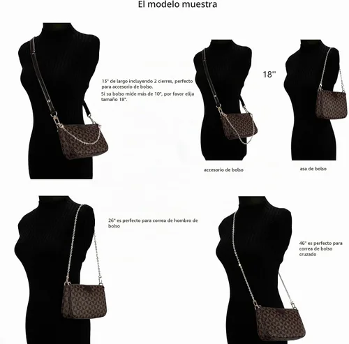 Vista 7 de Xiazw Mini Bolso de Cobre con Cadena Cruzada para el Hombro, Accesorios de Bolso con Encanto de Decoración Oro envejecido
